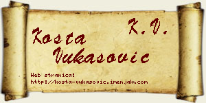 Kosta Vukasović vizit kartica